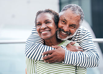 Couple smiling. Link to Life Stage Gift Planner Over Age 65 Situations.