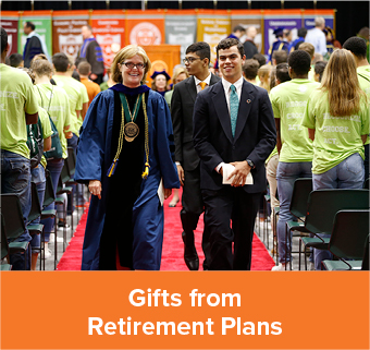 Graduating students. Gifts of Retirement Plans Rollover