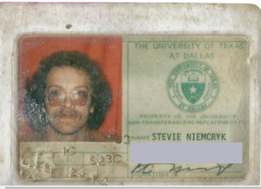  Steve Niemcryk BS’81, MS’83 still has his UT Dallas student ID.